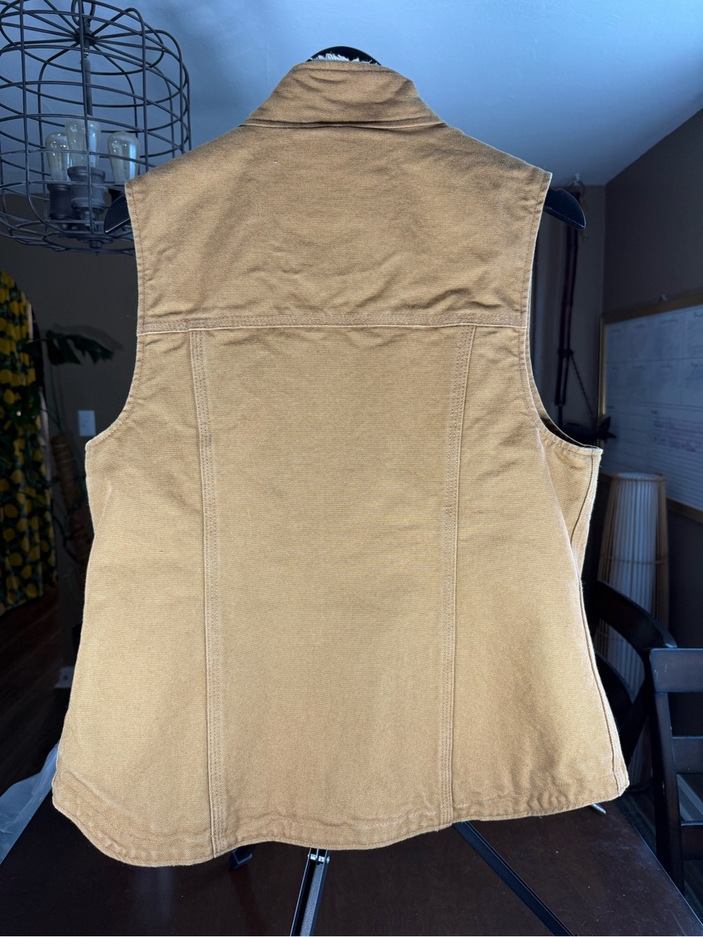 Carhartt Tan Sherpa-Lined Duck Vest - Picture 3 of 7